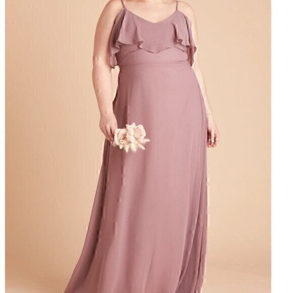 Birdy Grey Jane Convertible Cold Shoulder dress - Chiffon Dark Mauve - Picture 1 of 7